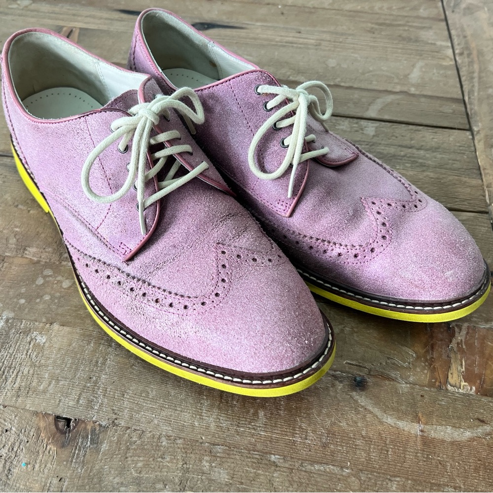 Cole Haan mens berry colored wingtips